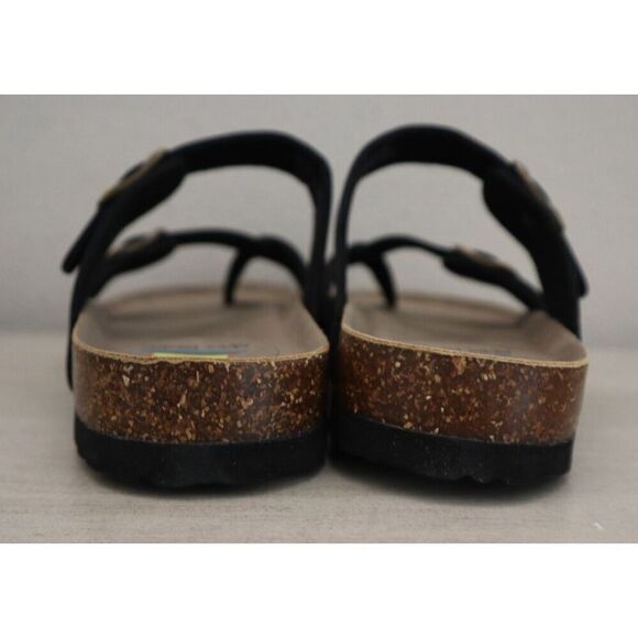 Maui Island 771314 Women's Sz 7M Black Hampton 2-Strap Slip-On Sandals - Picture 2 of 13